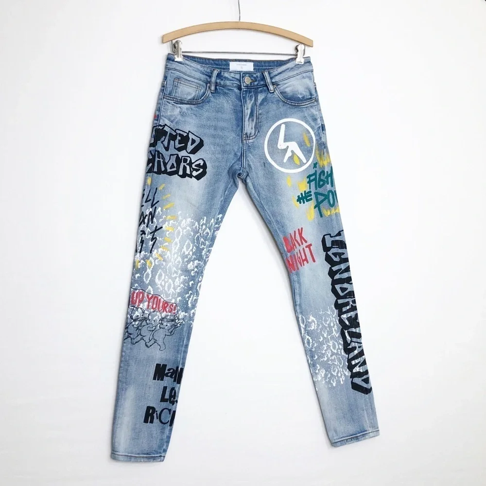 Lifted  Anchor graphic, print, straight leg jeans
